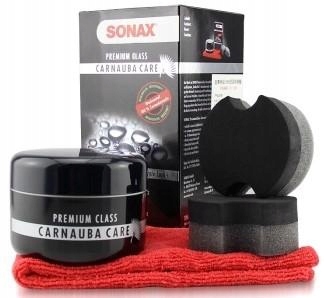 SONAX PREMIUM CLASS - ZESTAW WOSK CARNAUBA Z MIKROFIBRĄ I APLIKATORAMI