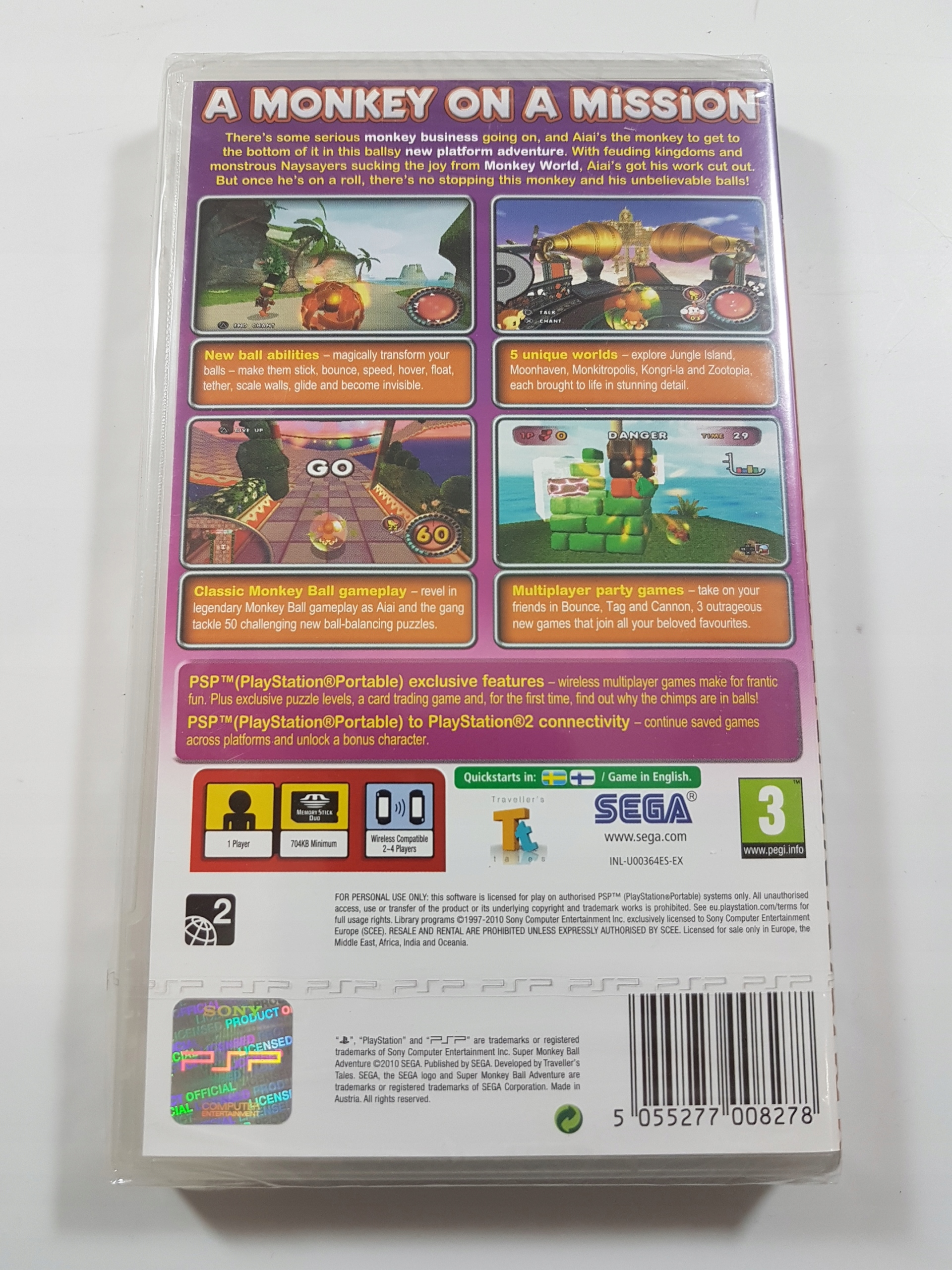 SUPER MONKEY BALL ADVENTURE / PSP / NOWA / Tematyka przygodowe