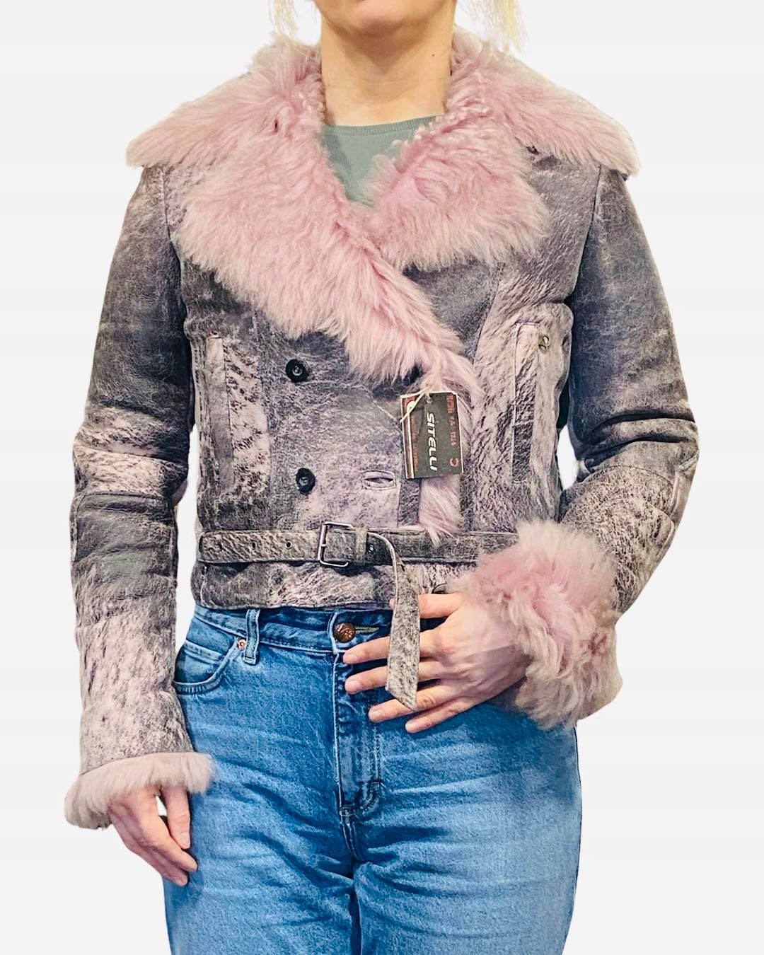 VG LUKSUS KOŻUSZEK WŁOSKI MADE IN ITALY RÓŻÓWY S 36