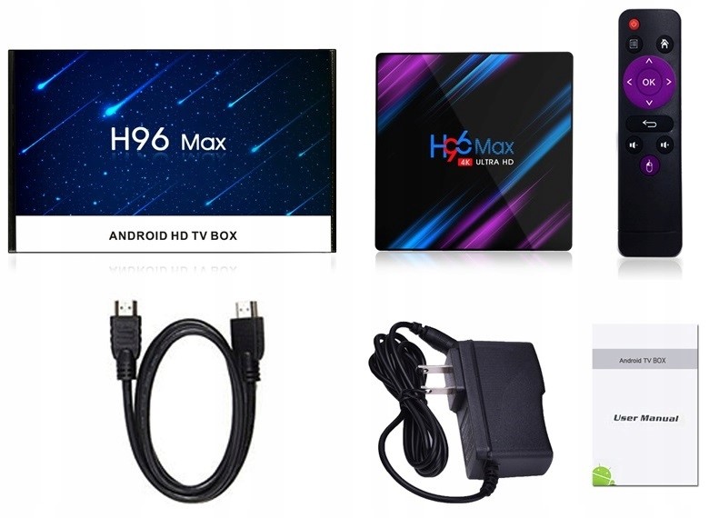 SMART TV BOX H96 MAX 4GB/64GB ANDROID NETFLIX 4K PRZYSTAWKA WIFI ULTRA HD Cechy dodatkowe obsługa napisów polski tekst wbudowany HDD