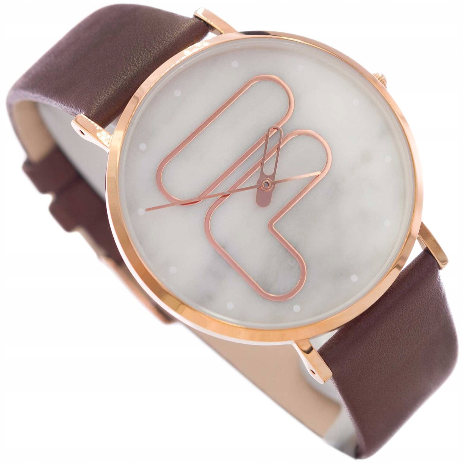 Dámské Hodinky Fila 38-192-004 Hnědé Na Řemínku, Módní, Stylový Mramor