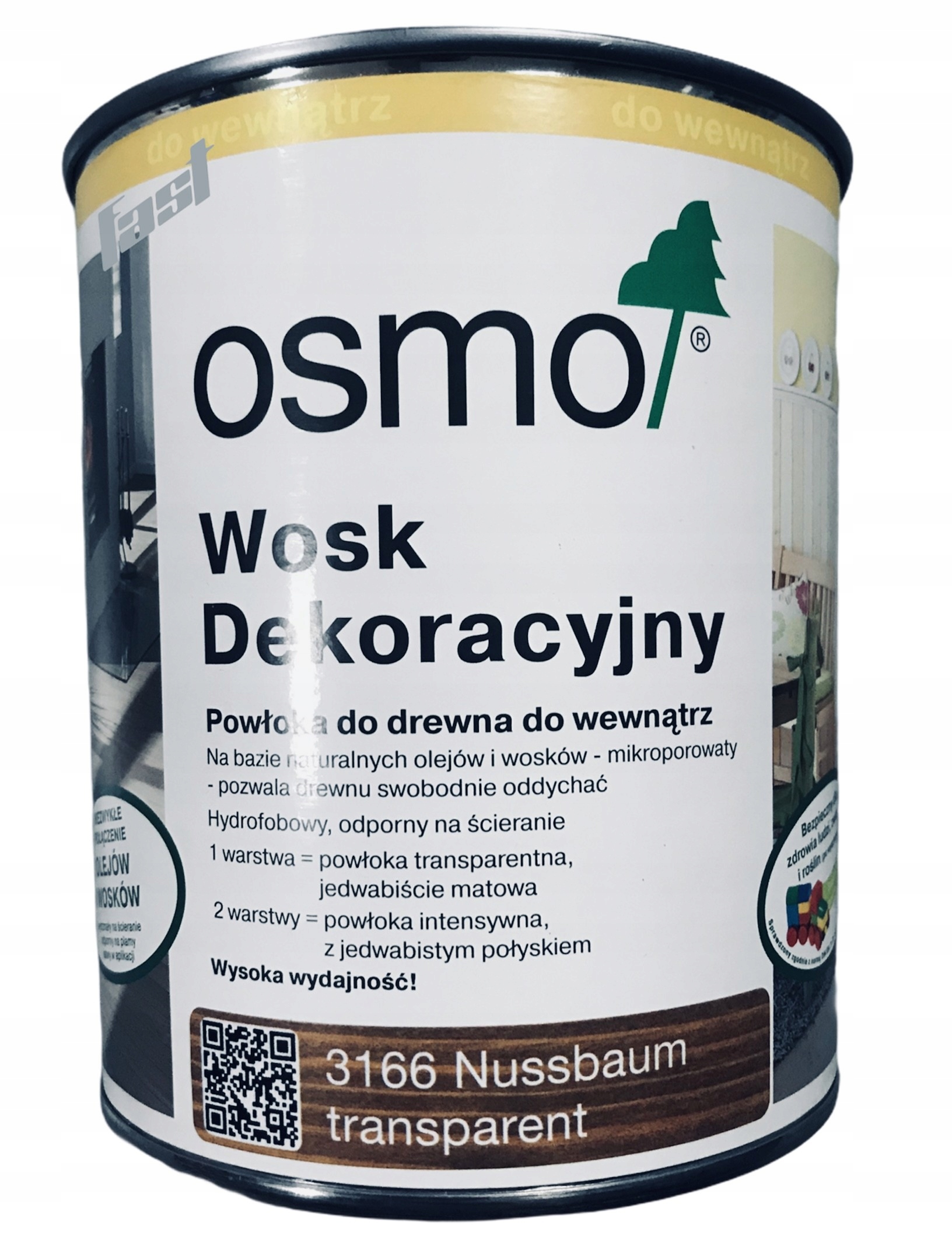 Osmo 3166 vosk azurový Ořech 0,75 l