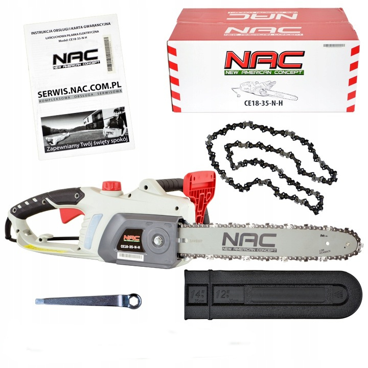 

Piła pilarka elektryczna łańcuchowa Nac 1800W 35cm
