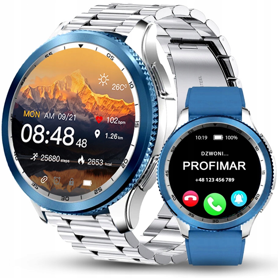 Pánské hodinky Chytré Hodinky Rbn Amoled Bluetooth hovory Puls Tlak Sport