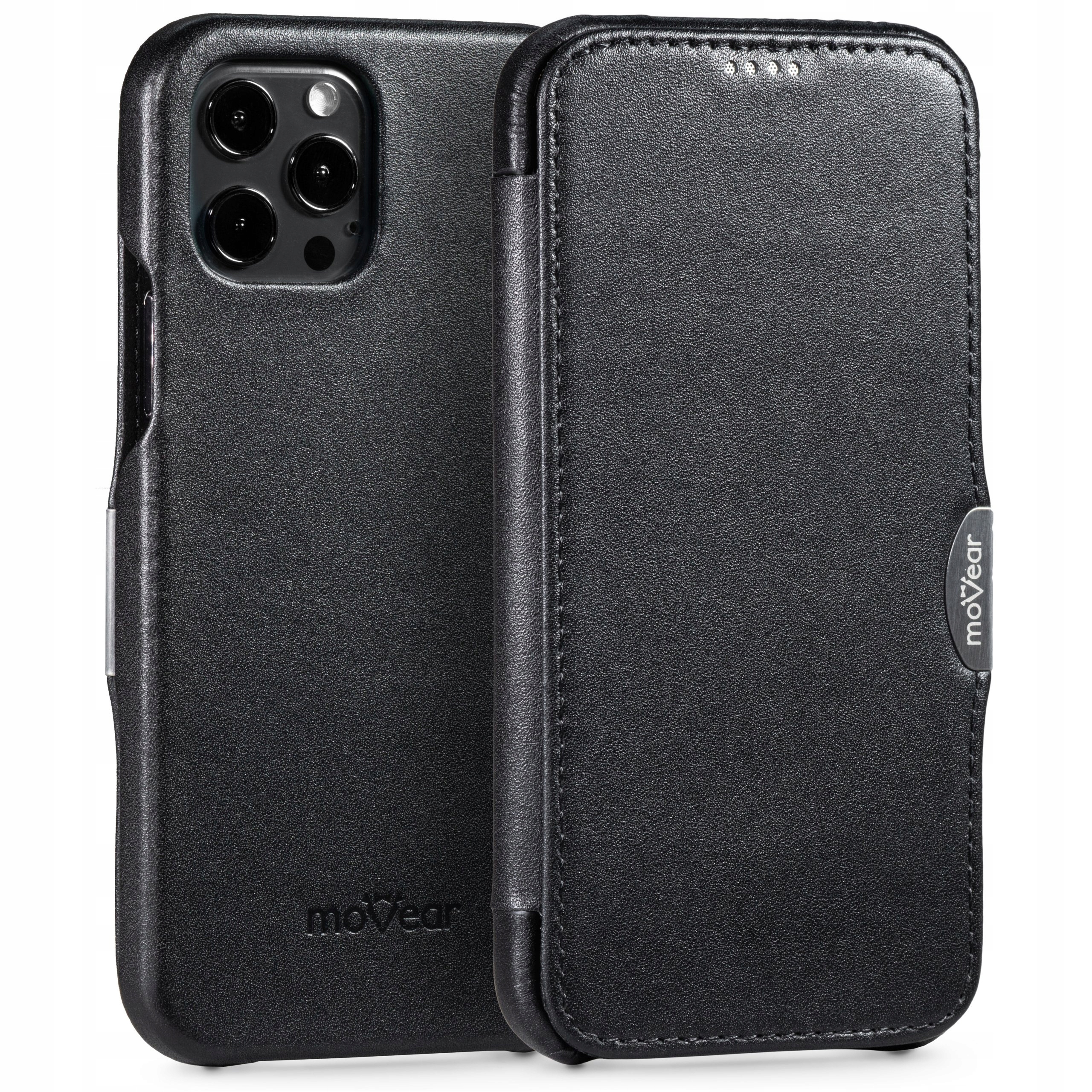 Etui skórzane na iPhone 12 Pro 12 Pokrowiec z kieszonką premium Movear