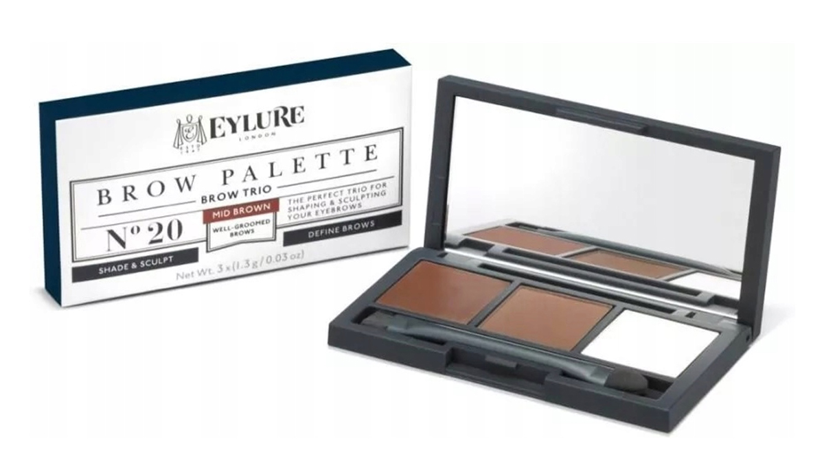 Eylure Brow Palette Mid Brown Paleta na obočí