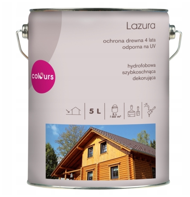 Lazura satynowa Colours 4 lata tek 5 l