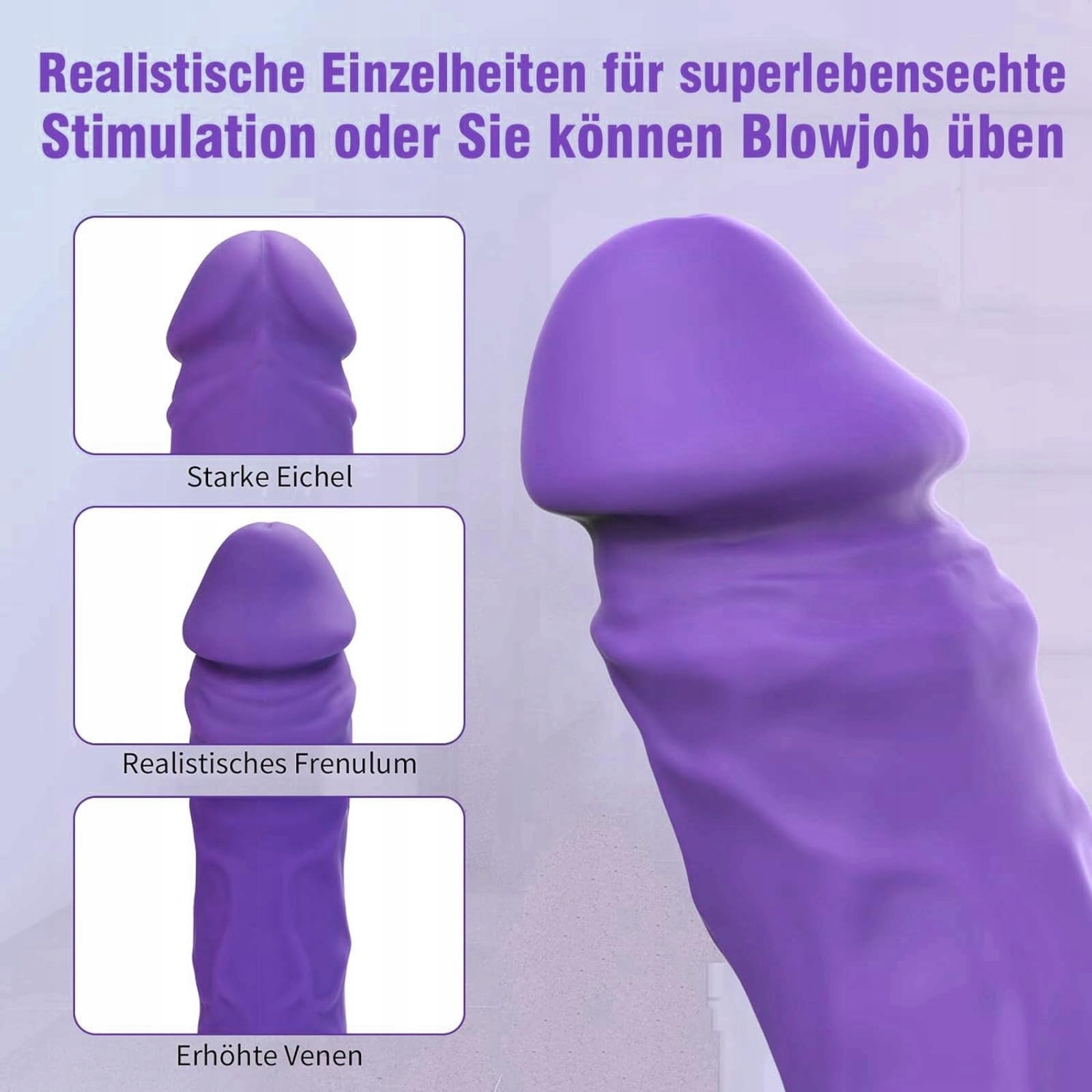 FIDECH Realistyczny Wibrator Dildo Silikonowy 7 Trybów dla Kobiet i Par — miniatura 3