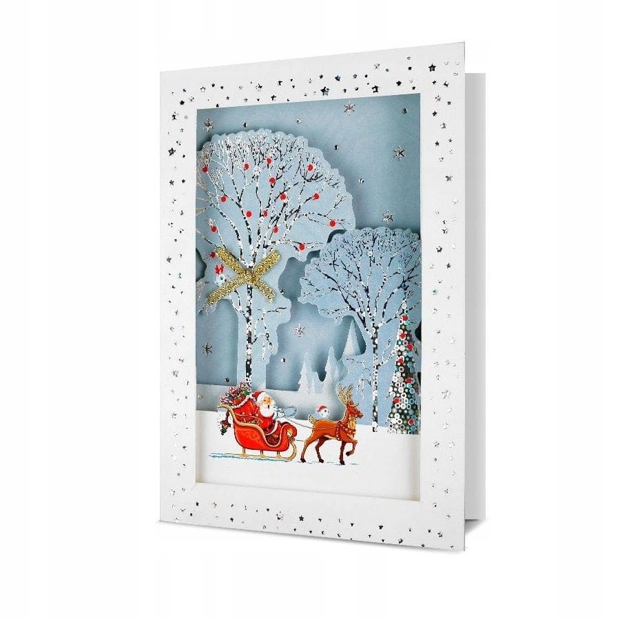 Kartka Świąteczna - Zaprzęg Świętego Mikołaja