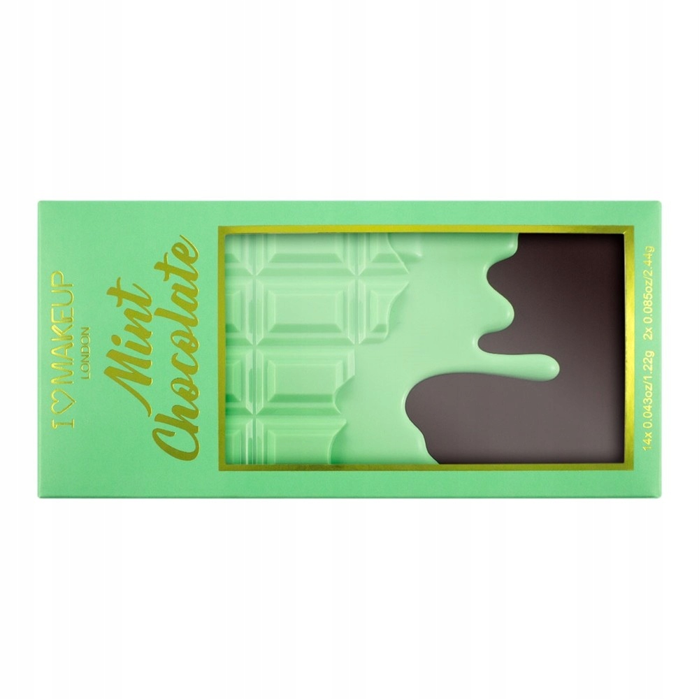 PALETA Cieni Mint Chocolate - Matowe i Błyszczące Odcienie, Lusterko
