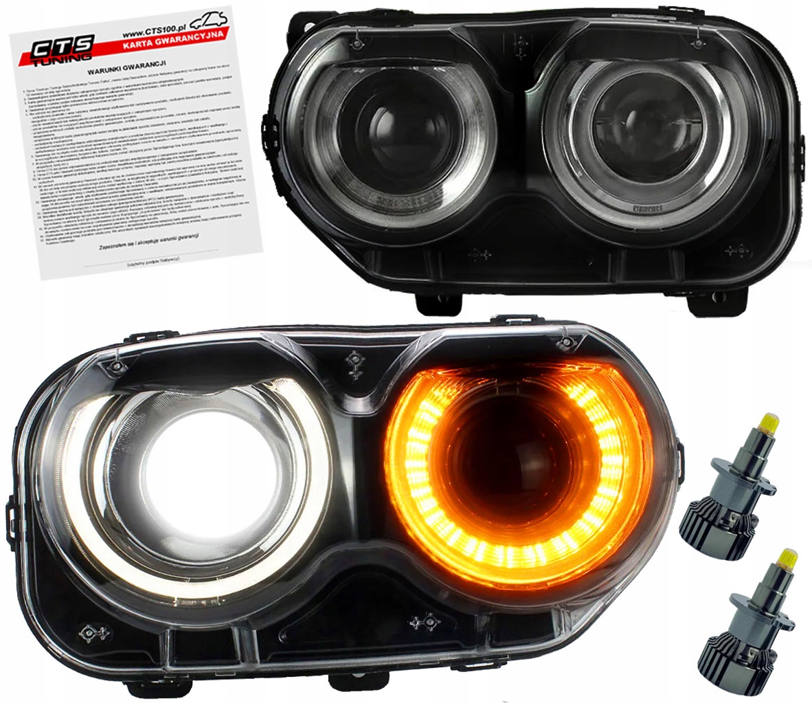 Dodge Challenger III 14-23 Lampy přední světlomety Full Led Drl D2S