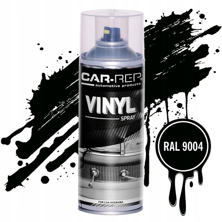 Lakier Vinylowy do skóry i plastiku 400 ml RAL9004 czarny Maston