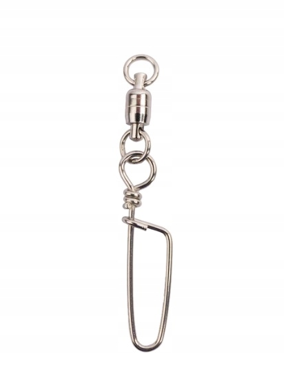 Krętlik z agrafką Mustad DemonLink Ball Bearing Stainless 3 55 kg 4sztuki