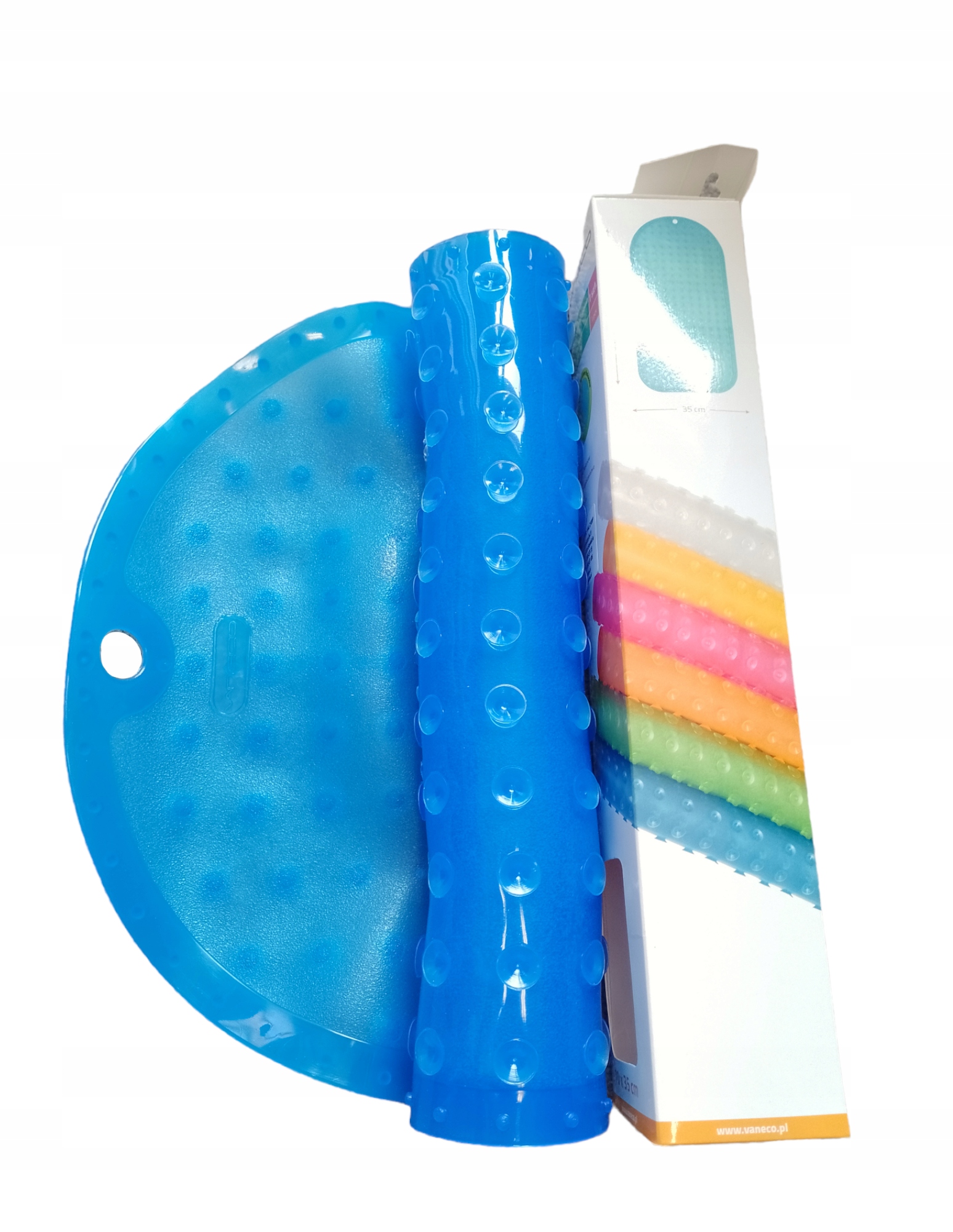 Halcamp Mata Antypoślizgowa Do Wanny Do Łazienki Wannowa 55x35cm Niebieska