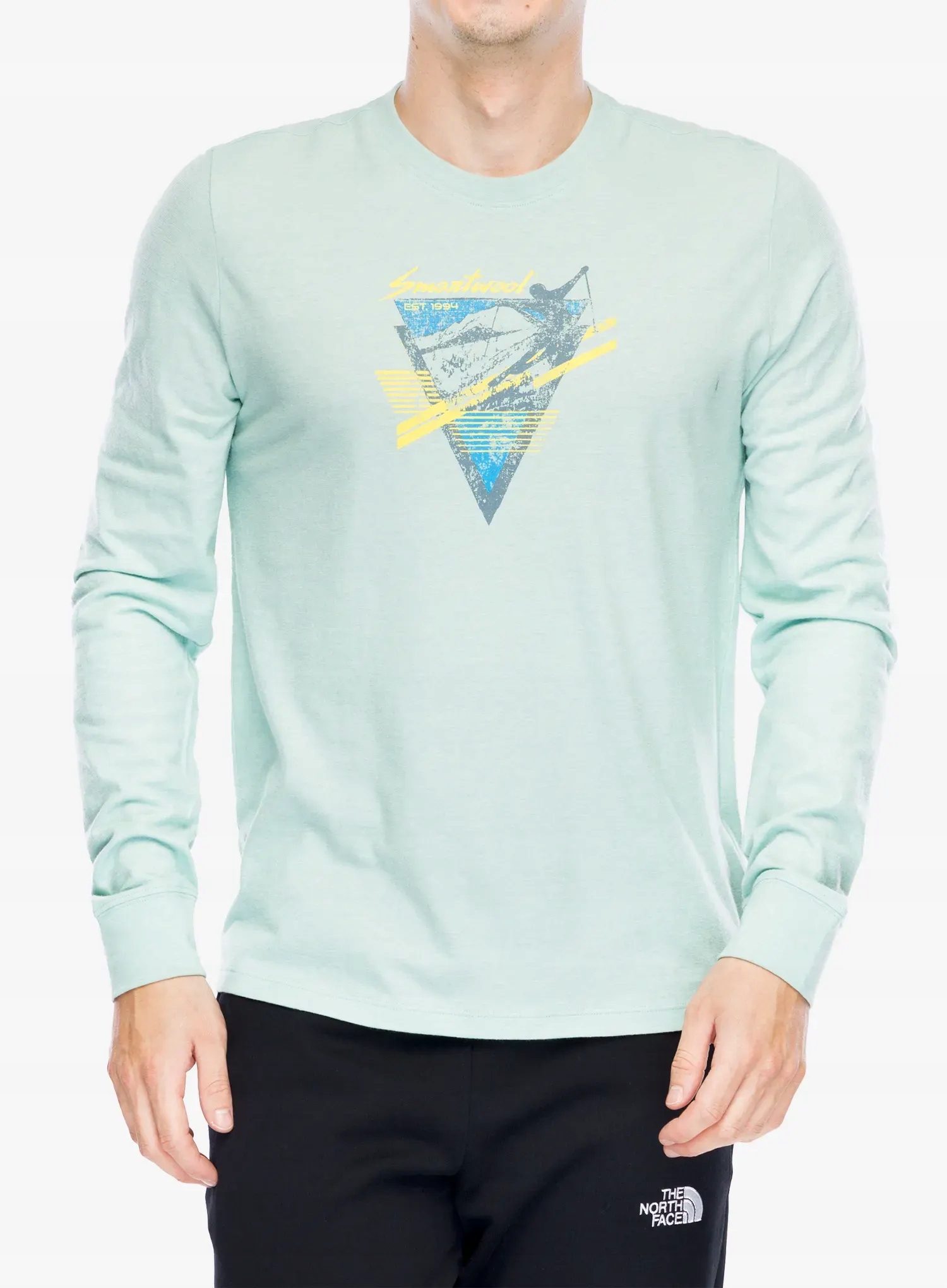 Bluza bez kaptura Smartwool Original Shred Graphic Ls Tee arctic green S