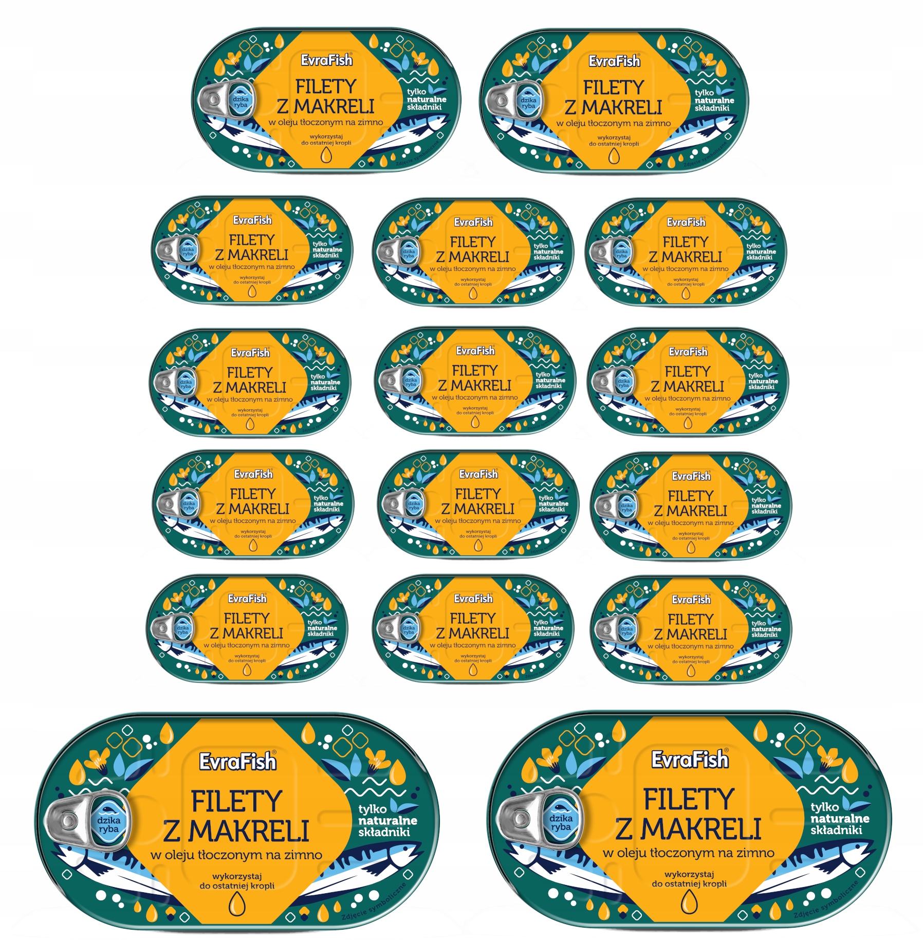 Levně Filety Z Makrely V Oleji 16 x 170 g EvraFish Plechovka