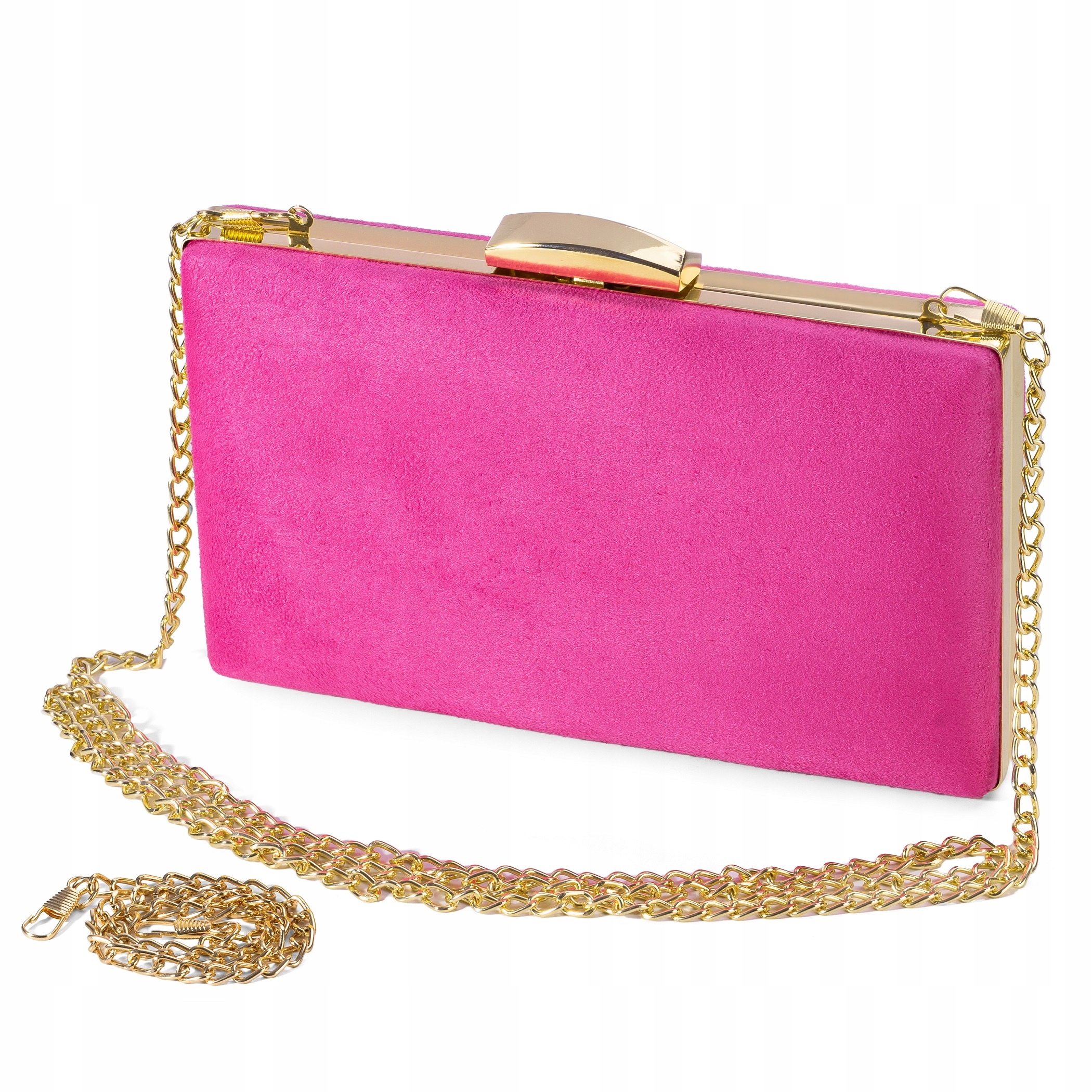 Večerní Společenská Kabelka Psaníčko Na Řetízku Semišová Fuchsiová
