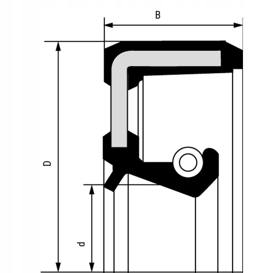 Simering , uszczelniacz 40x75x10 TC NBR Stan opakowania brak opakowania