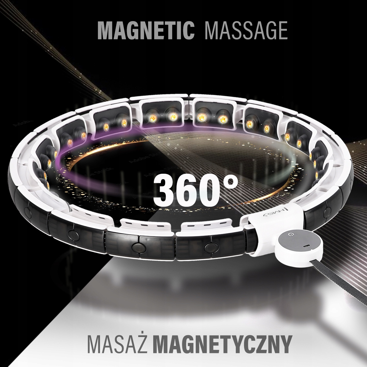 HULA HOP Z MAGNESAMI ,WYŚWIETLACZEM I OBCIĄŻNIKIEM KOŁO SMART TRENING SPORT Kod producenta 17-44-585