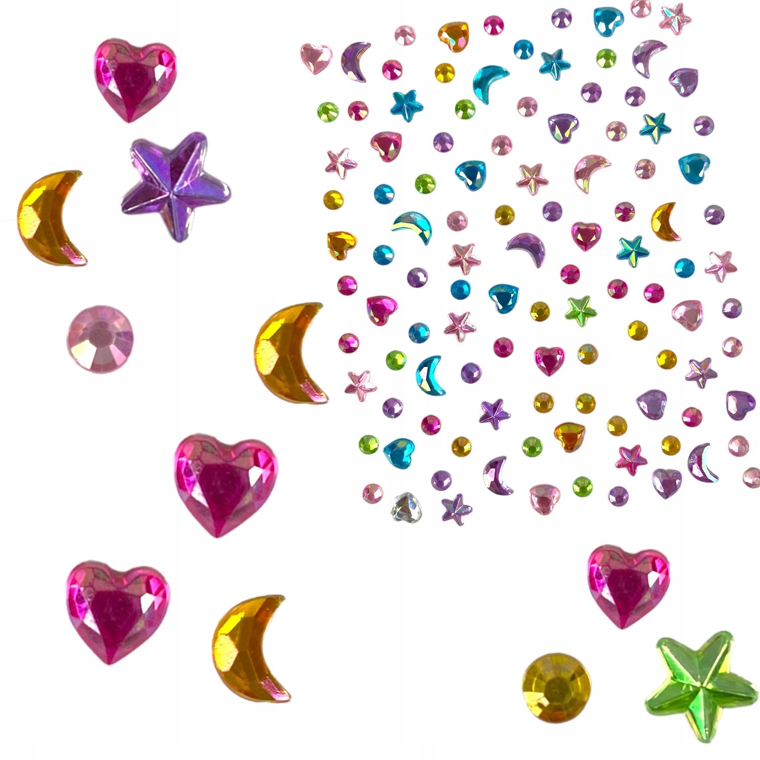 KRYSZTAŁKI SAMOPRZYLEPNE DIAMENCIKI NA TWARZ OCZY Marka del-sol