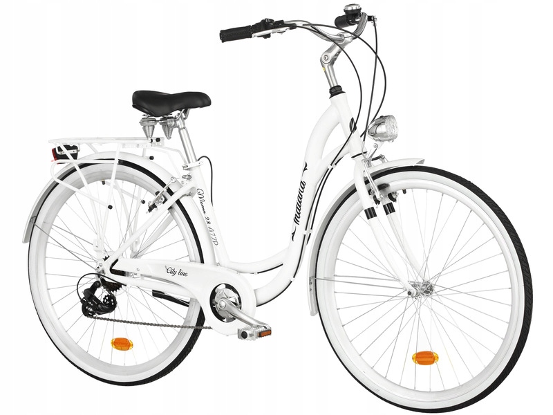 Rower miejski Indiana Moena A7ZP 28 cali damski Biały