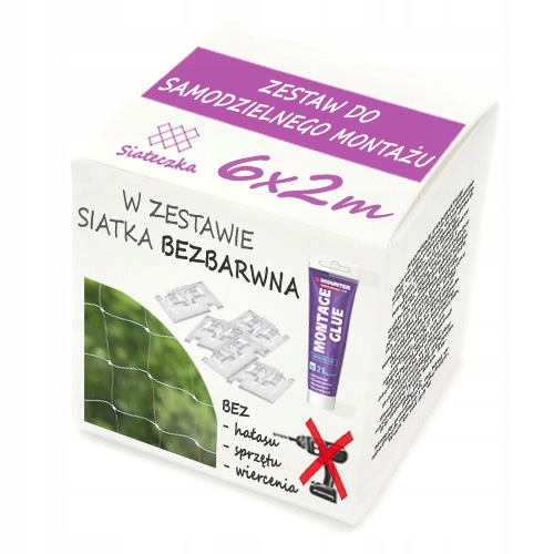 

Zestaw Siatka Na Balkon Dla Kota 6x2 Bez Wiercenia