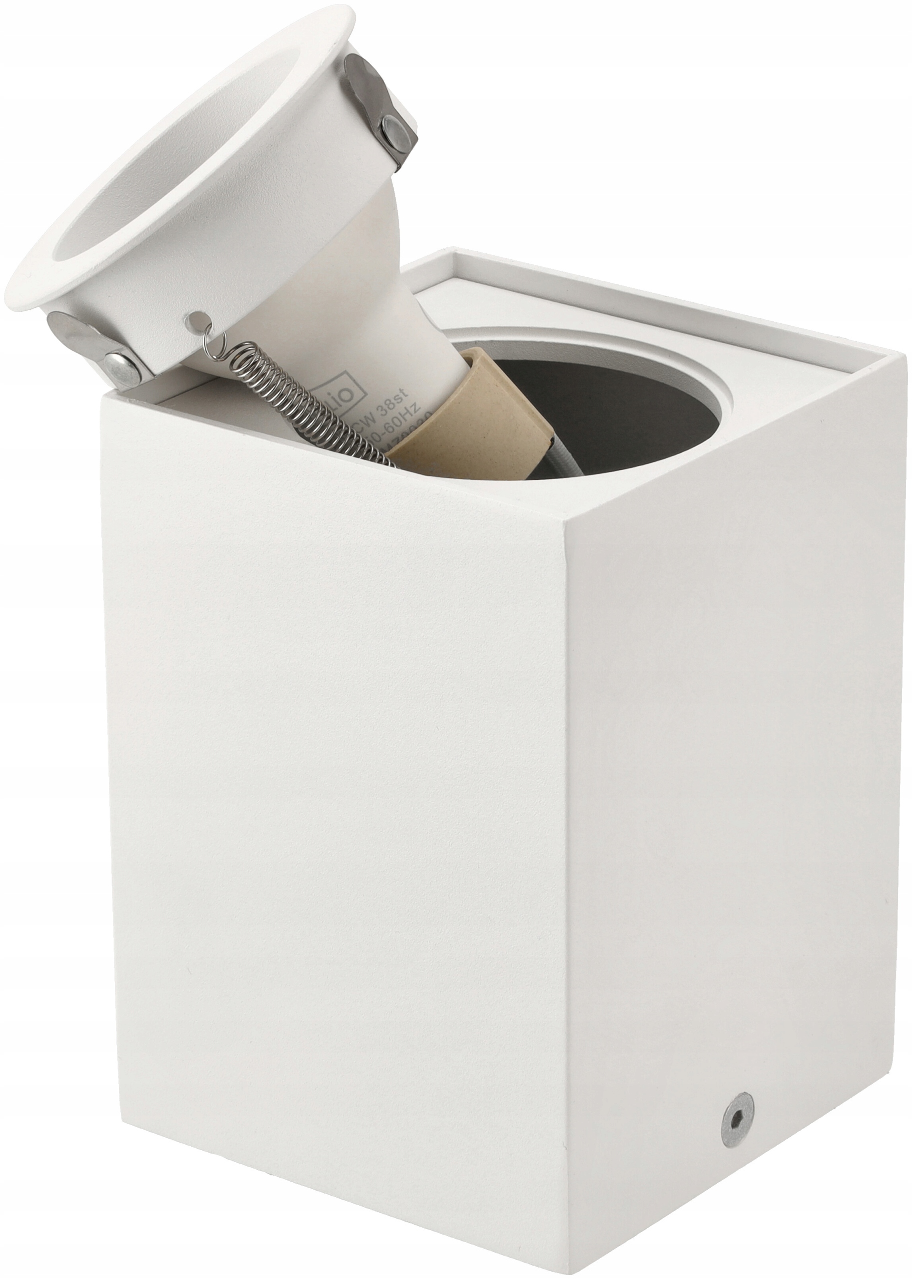 OPRAWA NATYNKOWA LED STAŁA HALOGENOWA TUBA GU10 Biała Kolor biały