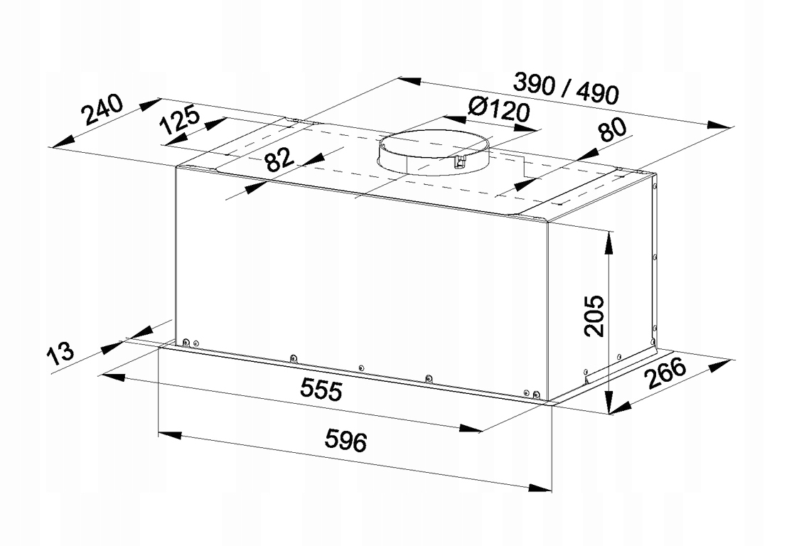 OKAP KERNAU KBH07601.1X DO ZABUDOWY INOX Cichy LED Marka Kernau