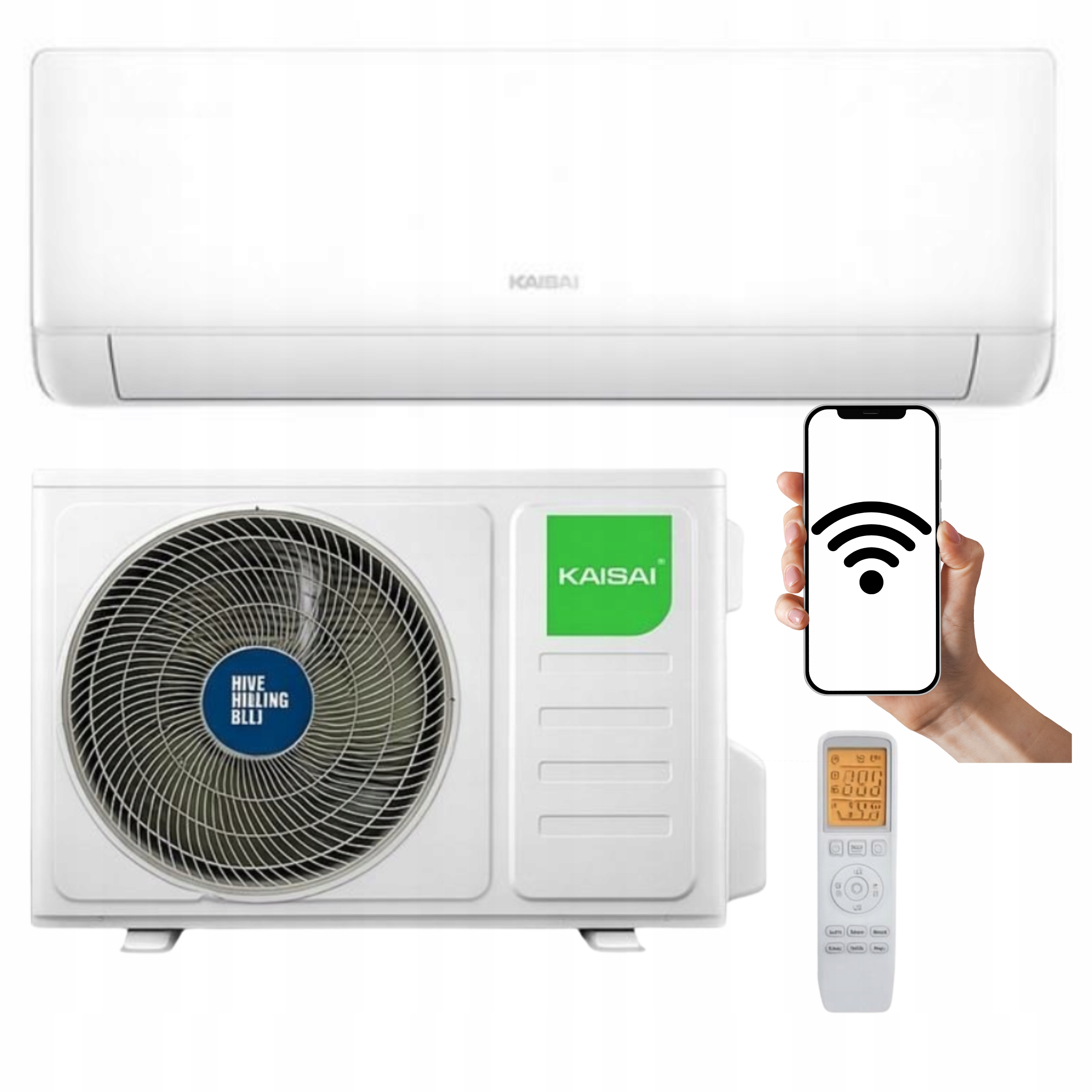 Nástěnný domácí klimatizátor Kaisai Evo 5,1 kW 50 m2 WiFi s funkcí topení