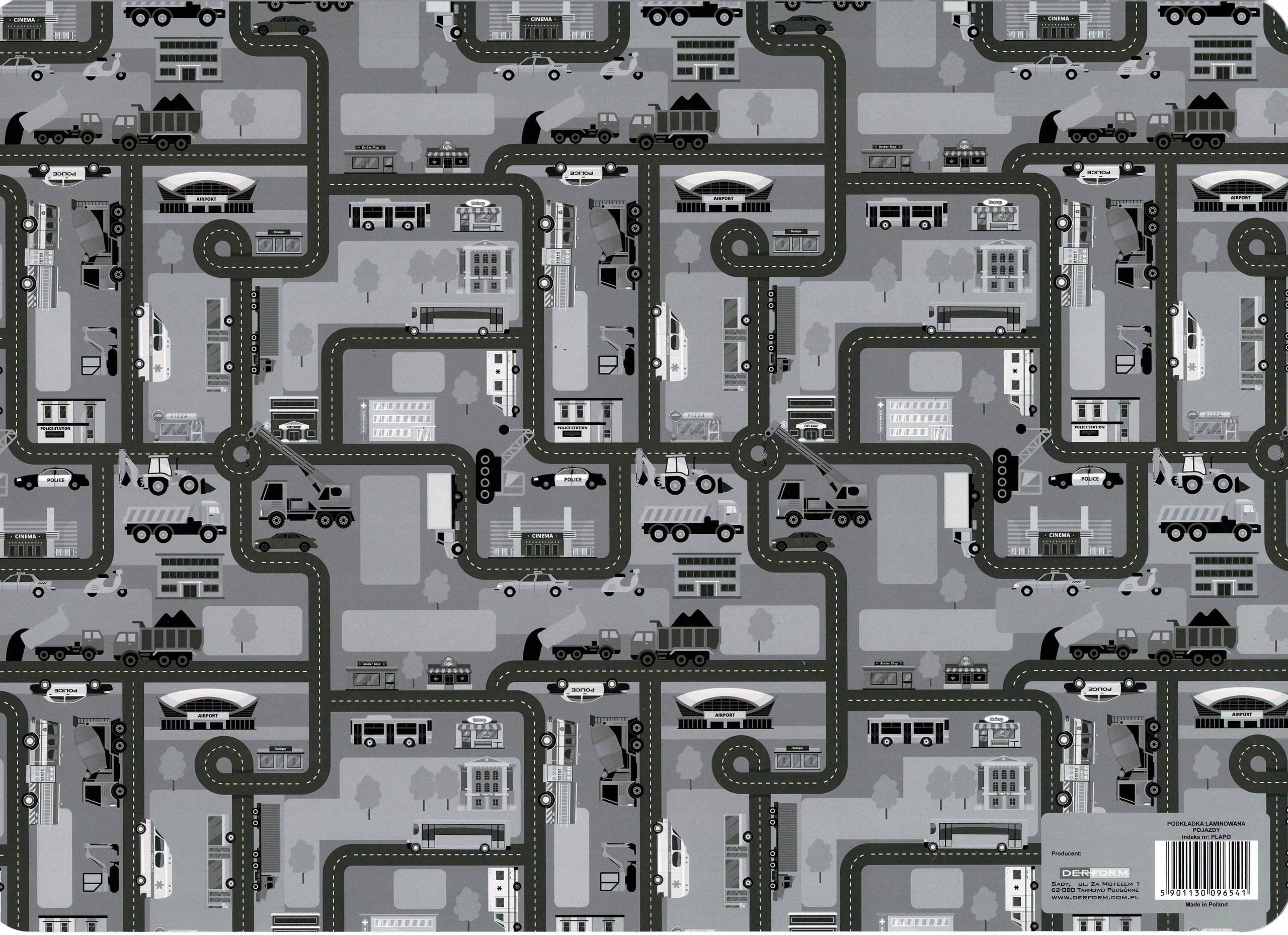 PODKŁAD LAMINOWANY AUTA POJAZDY 40x28,5cm DWUSTRON Marka Derform