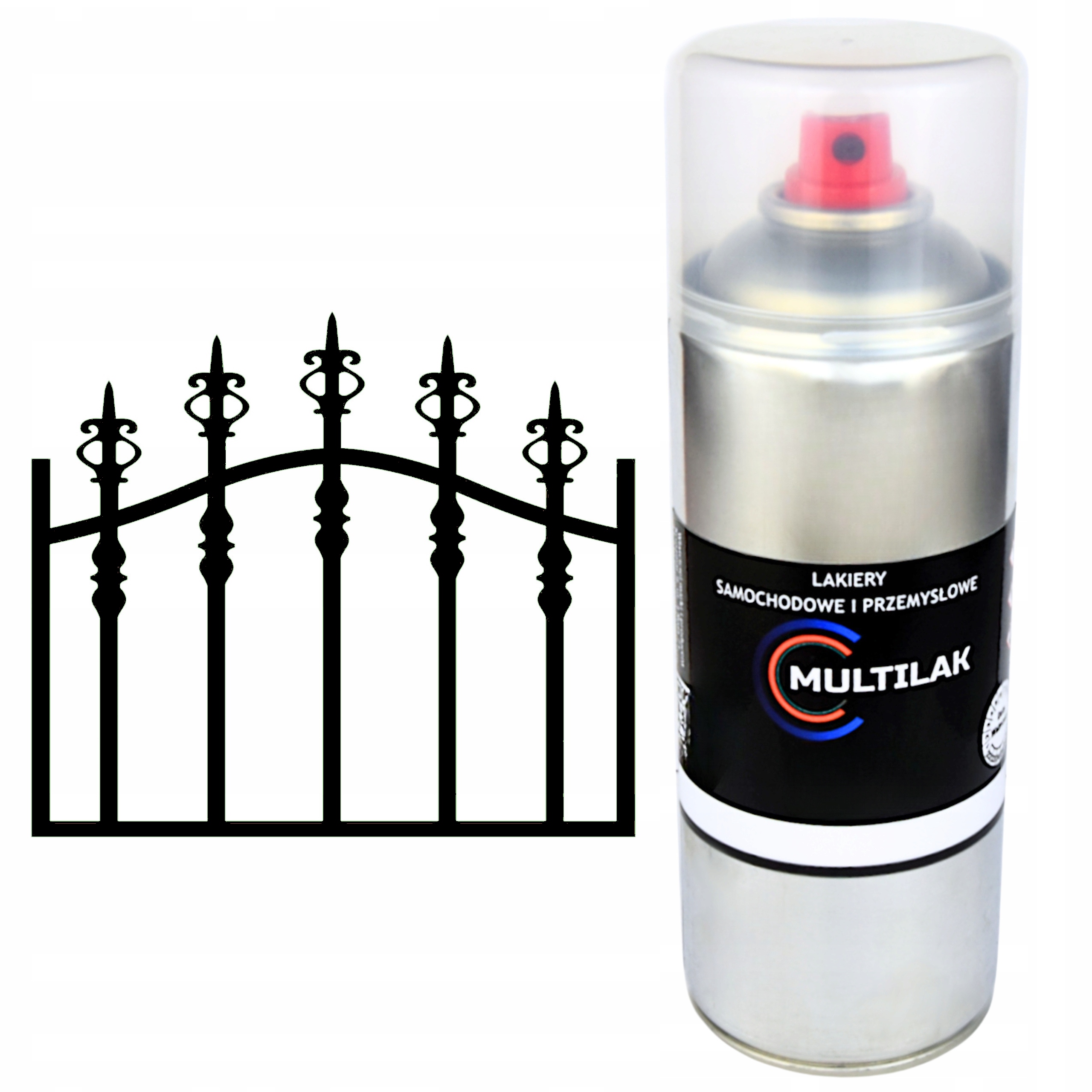 Spray lakier na rdzę do stali metalu blachy profesjonalny Ral 9005 połysk