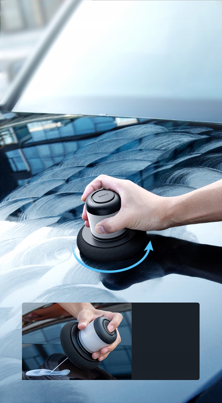 POLERKA SAMOCHODOWA APLIKATOR WOSKU + WOSK, BASEUS EAN (GTIN) 6953156219595