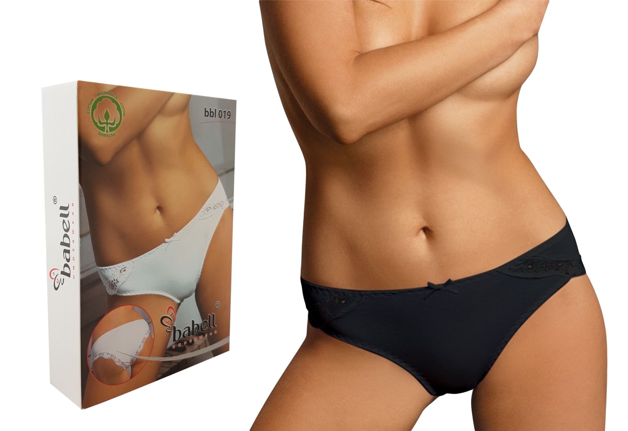 

Babell figi 019, bikini koronka Czarne , XL