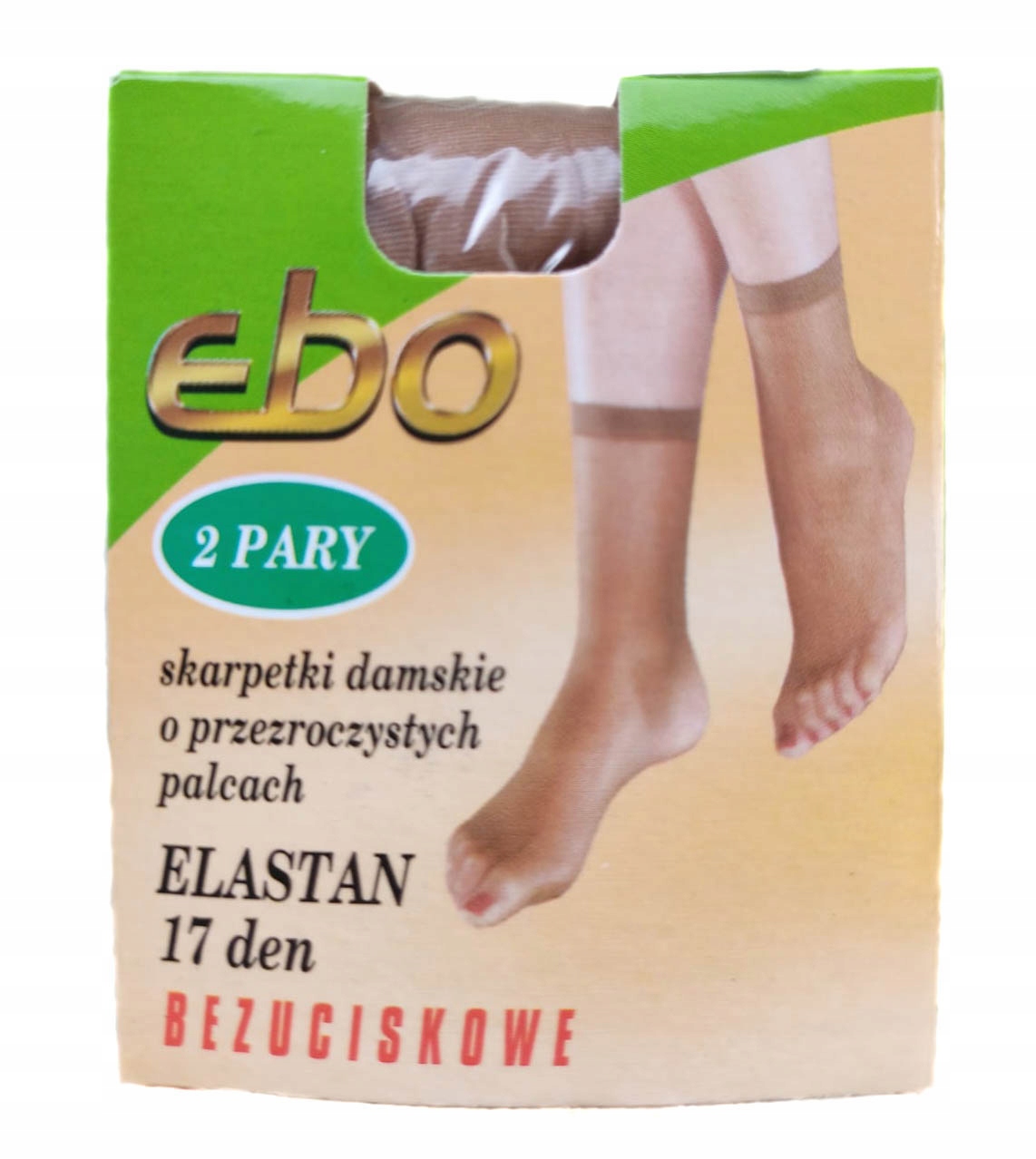 

2X Skarpetki Damskie Bezuciskowe 17DEN Perła Ebo