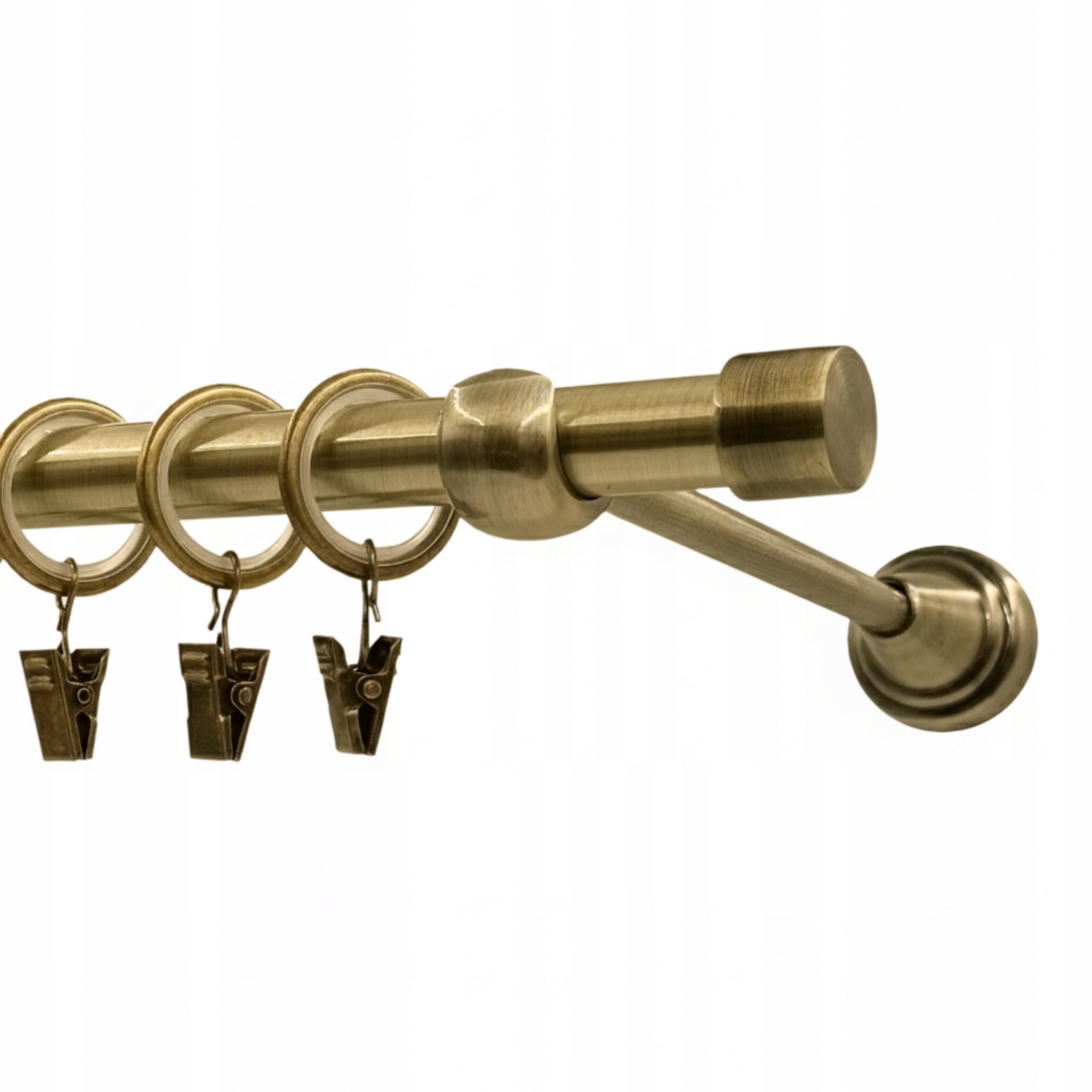 Jednoduchá Garnýž Kovový 16 mm Zlatý Antik 320 cm