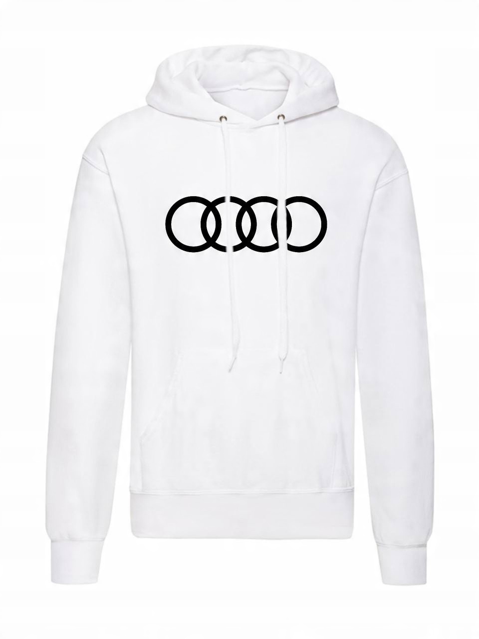 

Bluza Z Kapturem Audi Męska Biała Bawełniana L