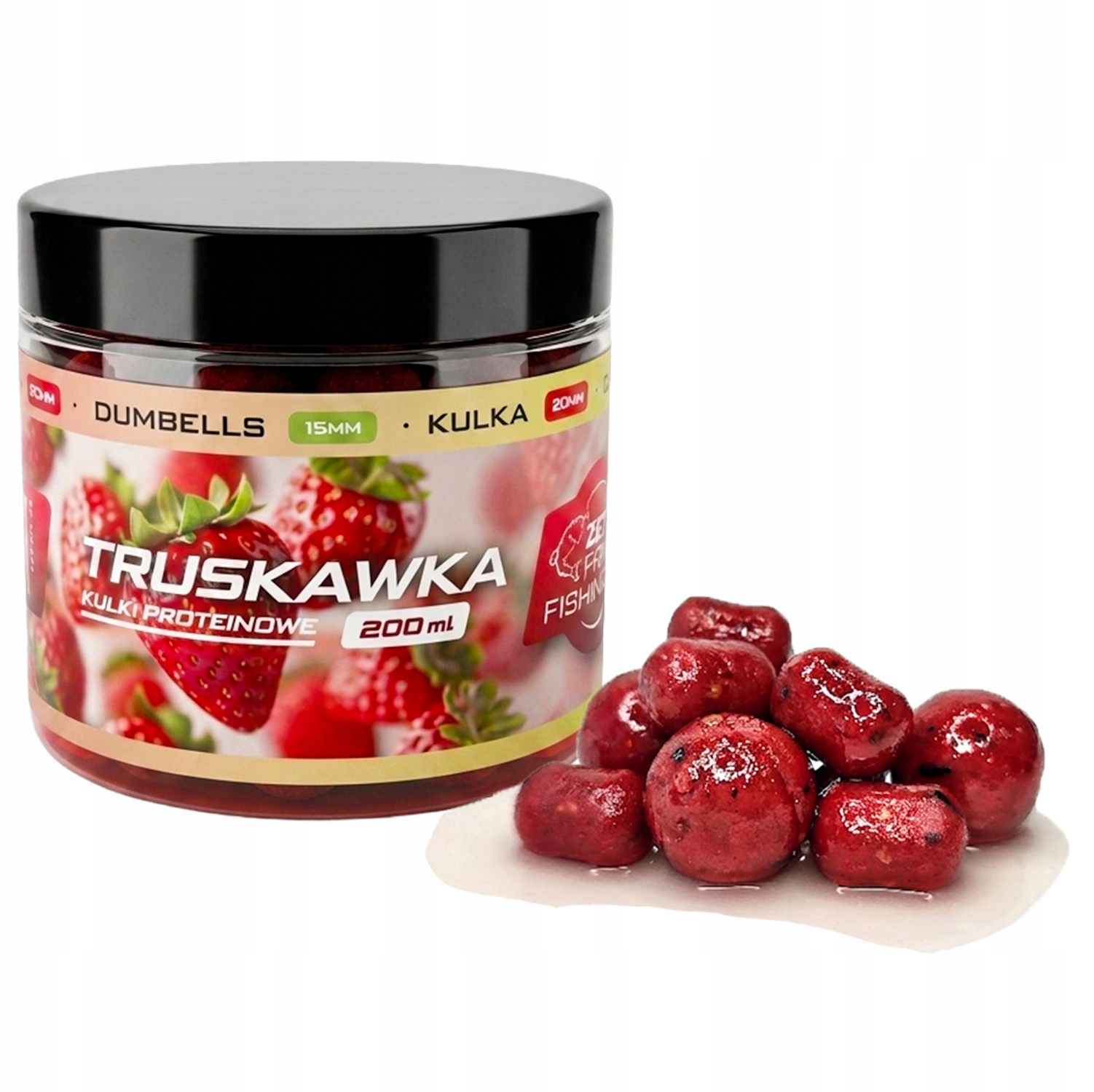 Zen Pro Fishing Truskawka Kulki Dumbelsy Proteinowe Haczykowe 15-20mm