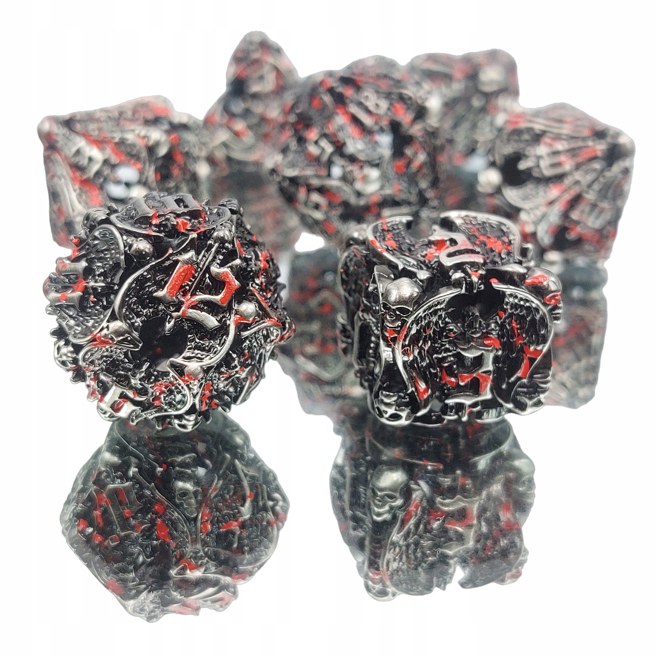 ZAGŁADA ANIOŁÓW ZESTAW 7 METALOWYCH KOŚCI RPG Producent RGFK