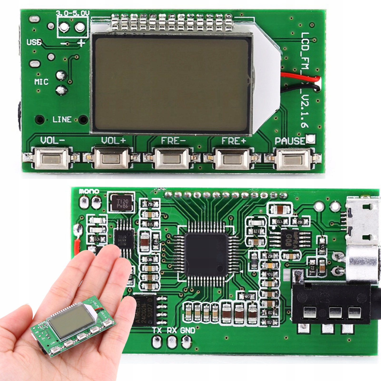 RADIO NADAJNIK FM DSP PLL MODUL CYFROWE STEREO DIY 87-108MHz