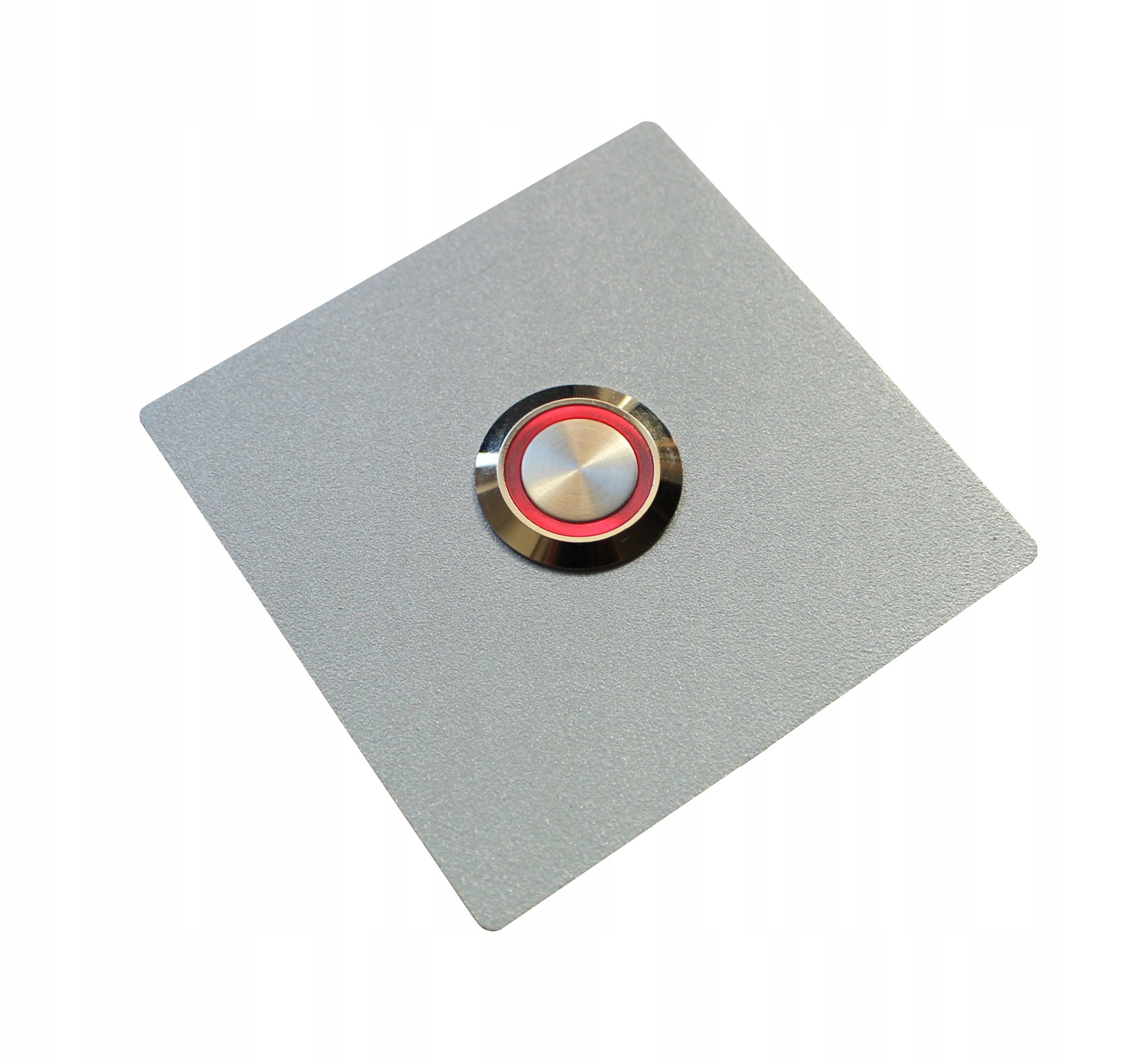 Tlačítko zvonku do interkomu k sloupku Kovové Led 9/12/24/230V 7x7 šedé