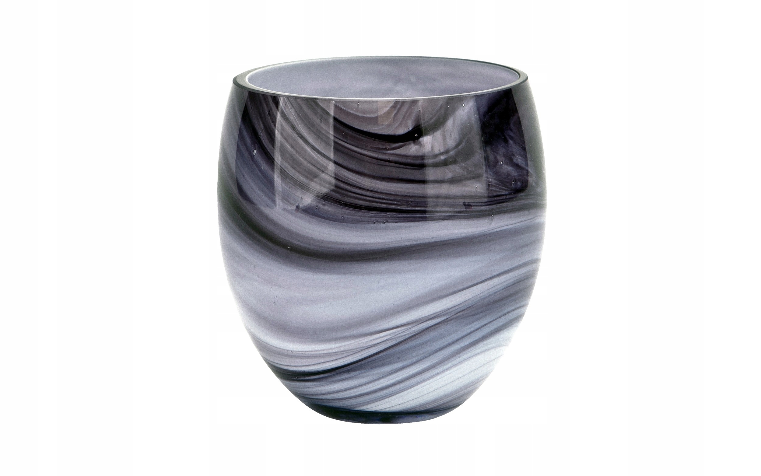 Skleněná váza 12,5 cm s elegantními pruhy Asa Glass