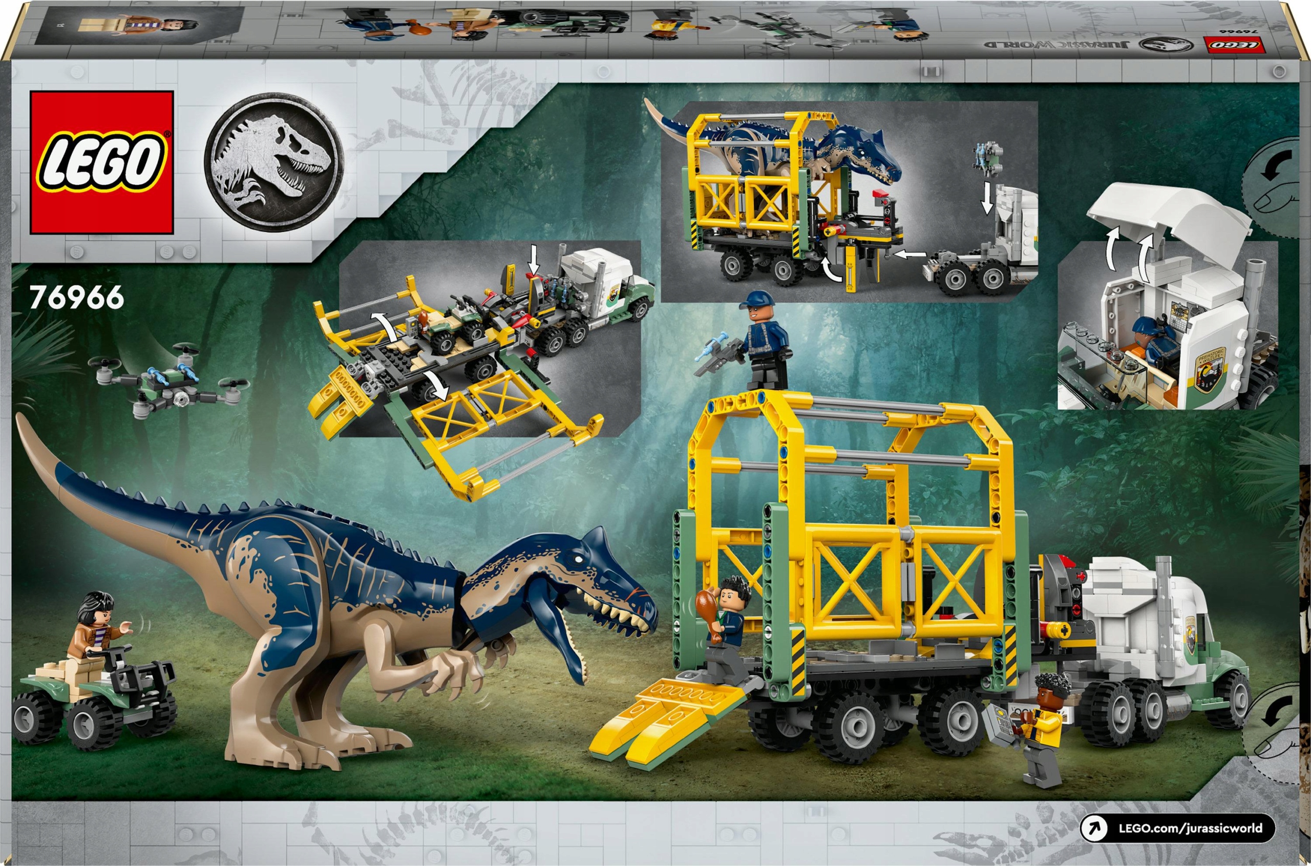 LEGO Jurassic World Dinomisje: ciężarówka do transportu allozaura 76966 Marka LEGO
