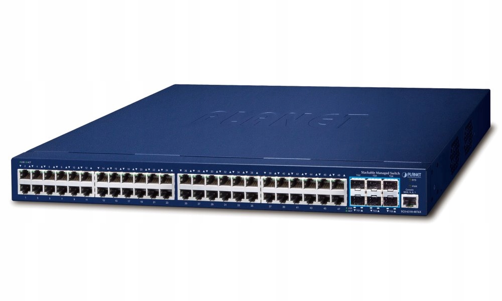 Planet SGS-6310-48T6X L3 switch, 48x1Gb, 6x10Gb Sfp+, Hw/ip stack, VSF/Clus