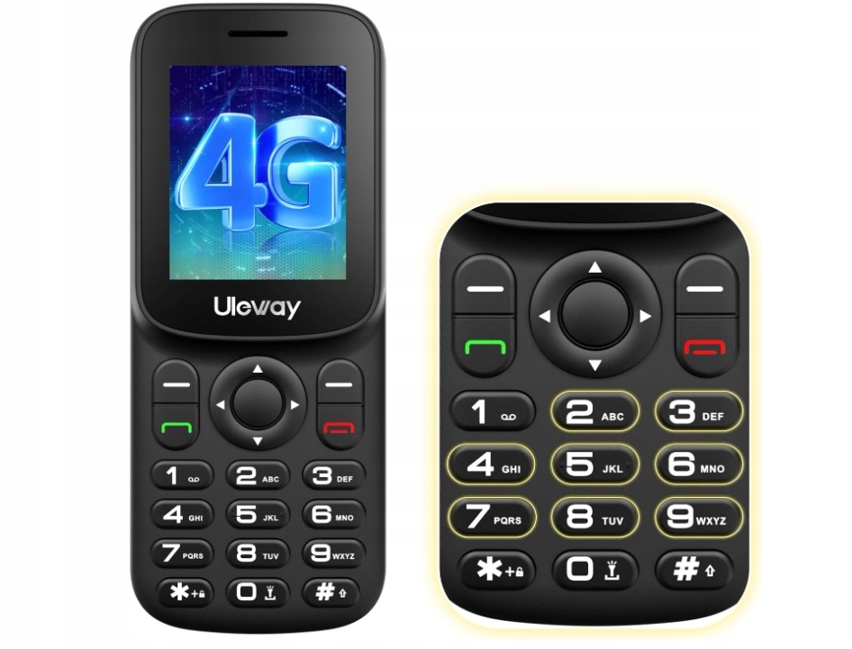 Telefon 4G Lte Mini telefon s tlačítky, barevný displej 1,7 palce
