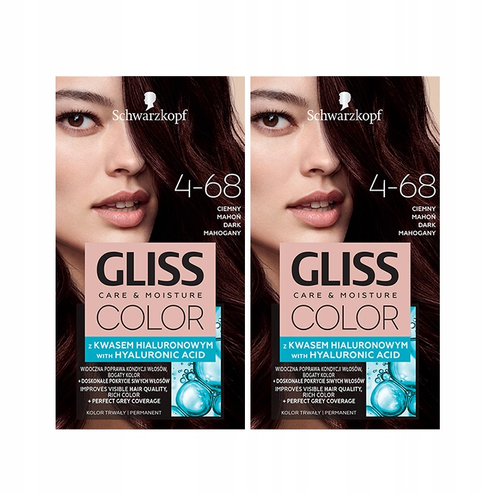 

Gliss Color Farba do włosów 4-68 Ciemny Mahoń x2