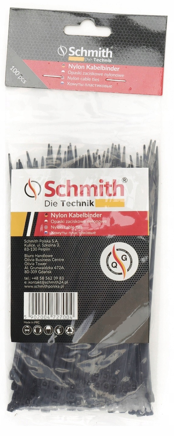 

Trytki Opaski Zaciskowe Kablowe 2,5x160 Schmith