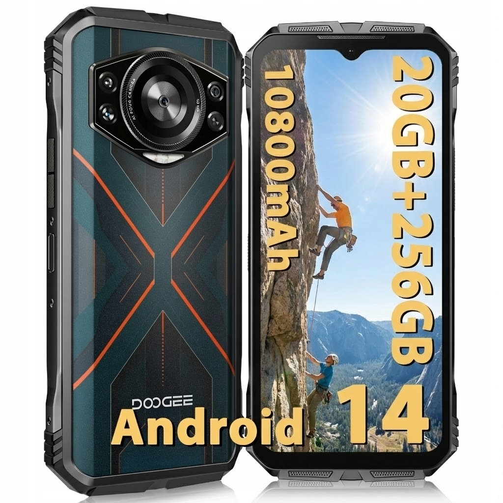 Doogee SCyber Android 14 Smartphone 20/256GB 50MP 6,58"FHD+ 10800mAh IP68 Nfc