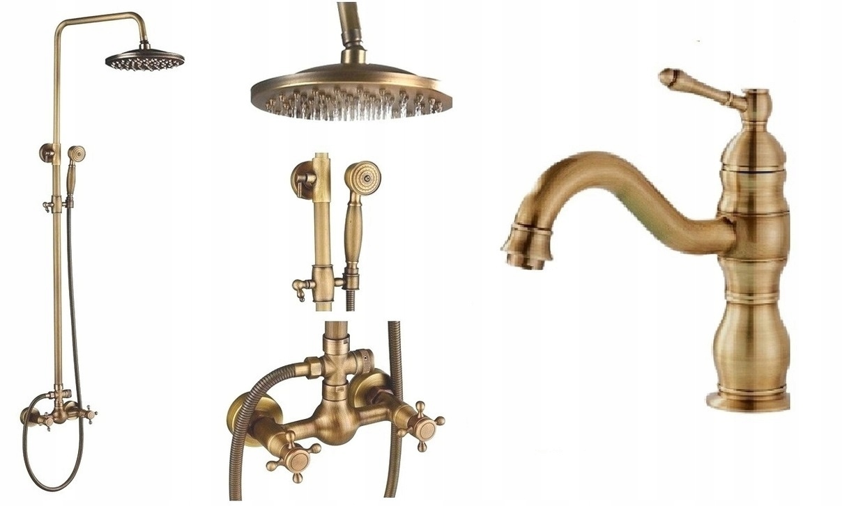 Kúpeľňová batéria Old Retro Mosadz sada