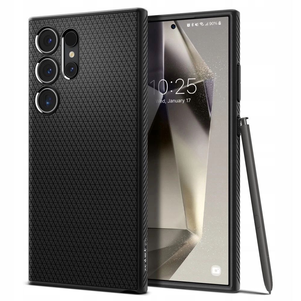 Etui Spigen Liquid Air na Samsung Galaxy S24 Ultra czarny mat