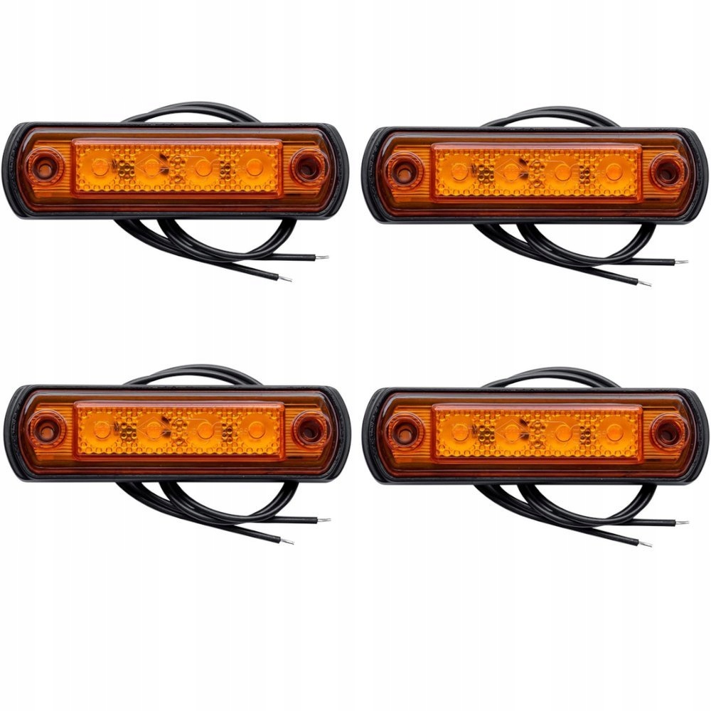 

Zestaw 4 szt. lamp obrysowych pomarańczowych Led